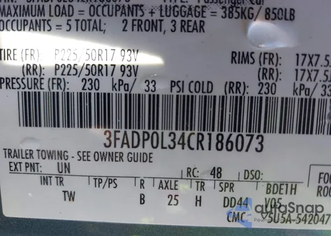 2012 Ford Fusion Hybrid from USA, damaged, VIN 3FADP0L34CR186073